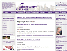 Tablet Screenshot of konzervativnistrana.cz